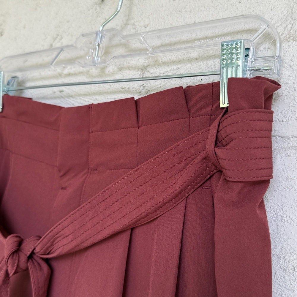 Athleta Skyline ll Paper Bag Waist Pants Cognac Brown Size 6 - Picture 5 of 16
